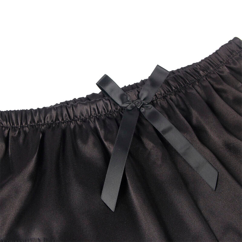 Subblime - 953942 Camisón Informal De Seda + Pantalón Encaje Negro L/Xl