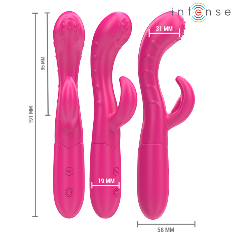 Intense - Amara Vibrador Con Lengua Estimuladora 10 Vibraciones Rosa