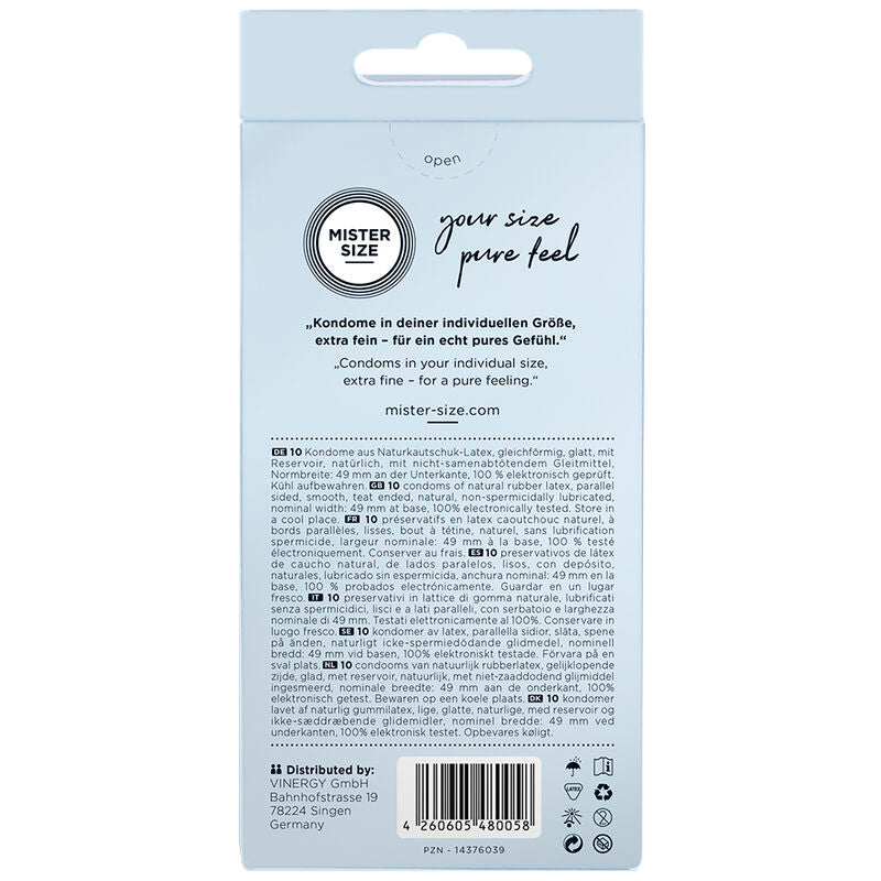 Mister Size - Preservativos Talla S 49 Mm (10 Unidades)