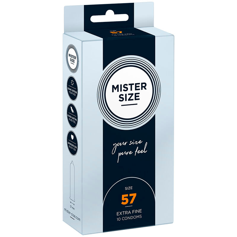 Mister Size - Preservativos Talla L 57 Mm (10 Unidades)