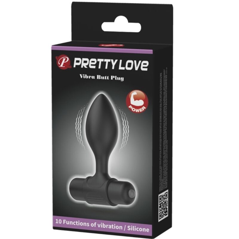 Pretty Love - Vibra Butt Plug Anal 10 Vibraciones Negro