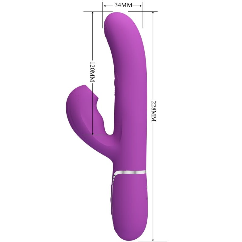 Pretty Love - Perlita Vibrador Rabbit Multifunción 3 En 1 Morado