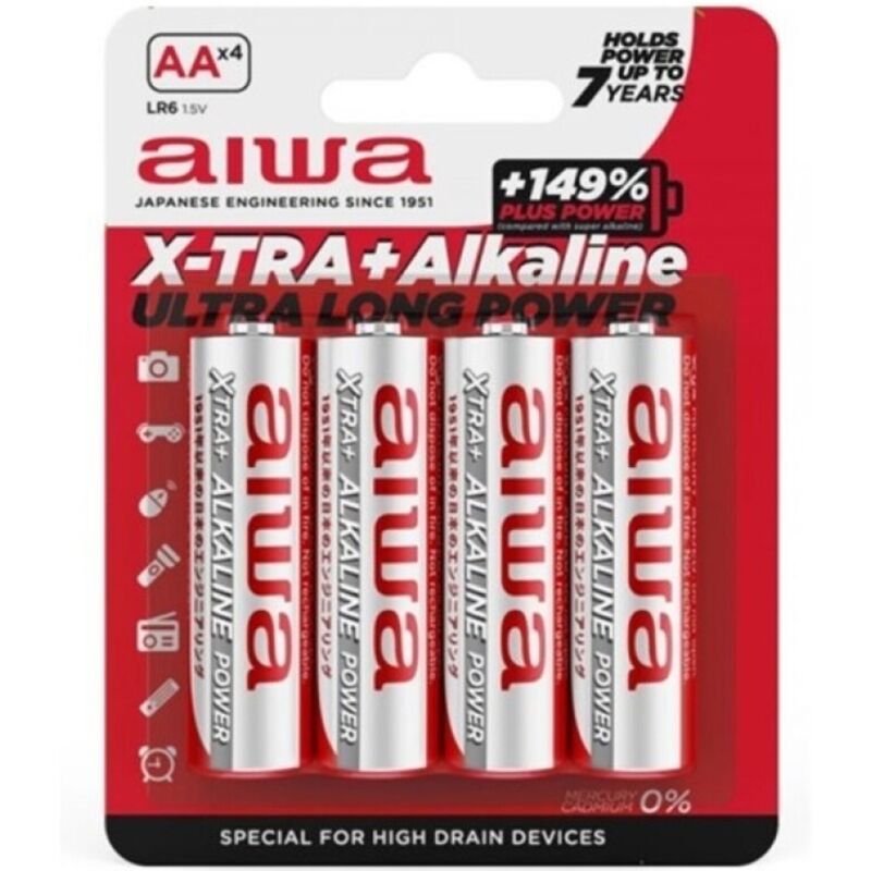 Aiwa - X-tra Alkaline Pila Alcalina Aa Lr6 Blister*4