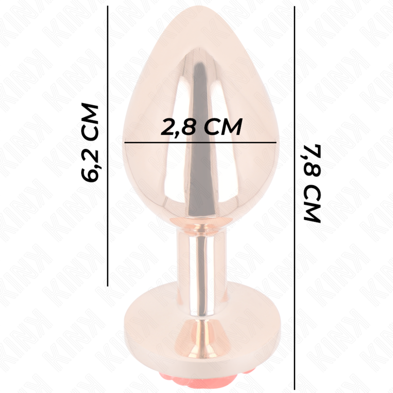 Kink - Plug Anal Oro Rosado Rosa Roja S
