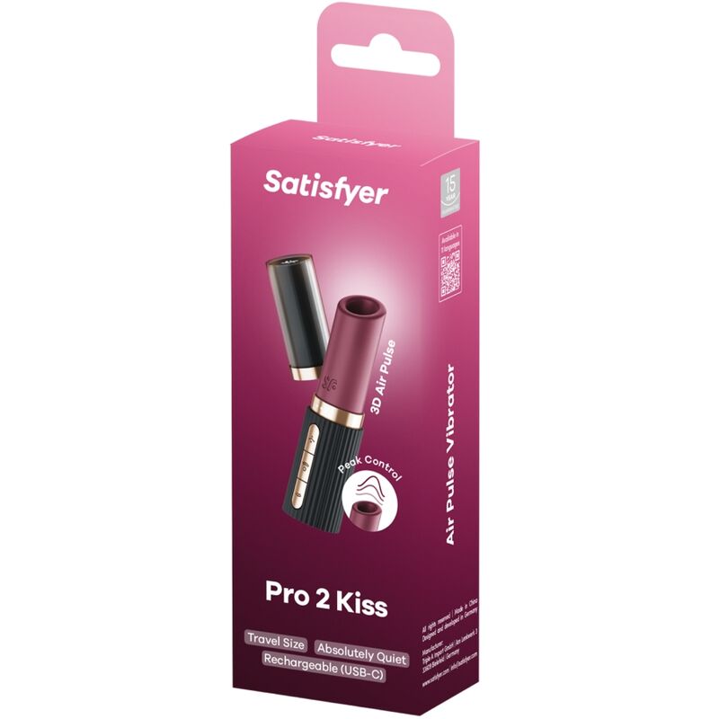 Satisfyer - Pro 2 Kiss Estimulador Clítoris Por Ondas Granate / Negro