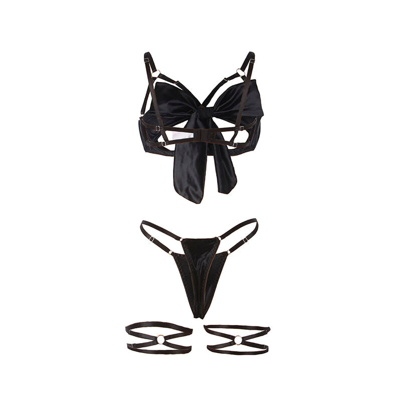 Subblime - 955199 Set Sujetador Con Lazo Negro Ajustable S/M