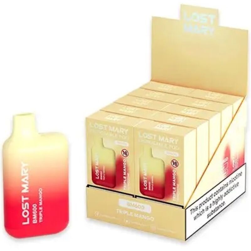 Lost Mary - Bm600 Vaper Nicotina 2% Desechable Sabor Triple Mango