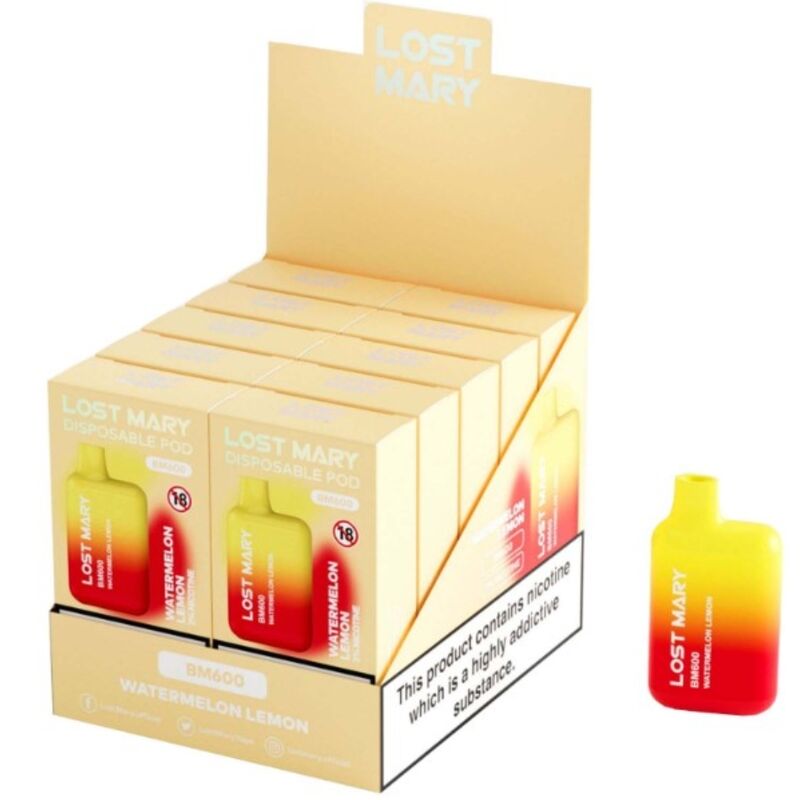 Lost Mary - Bm600 Vaper Nicotina 2% Desechable Sabor Sandía Limón