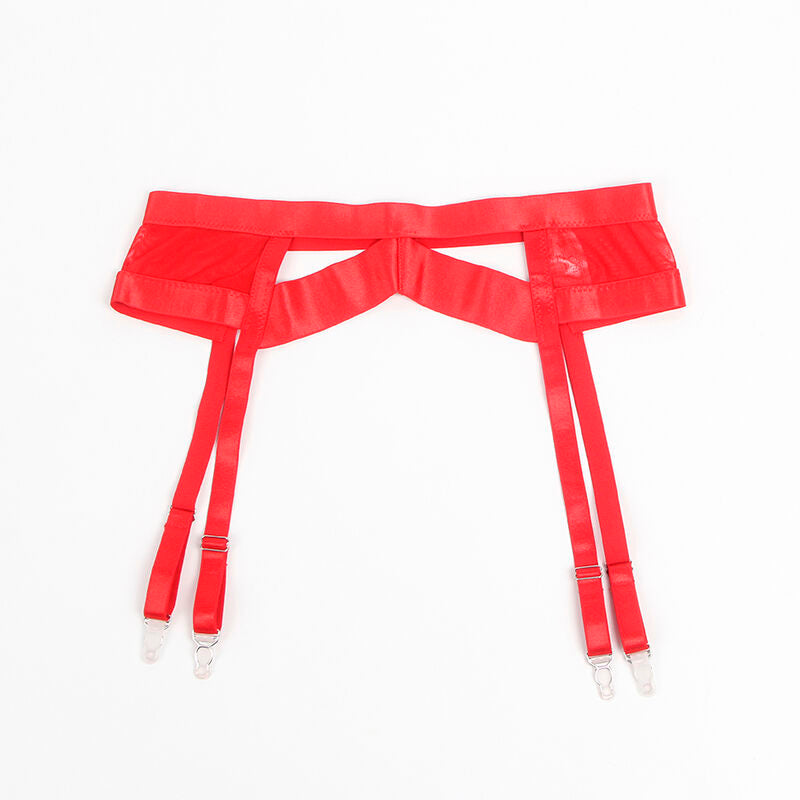 Subblime - 955267 Set Sujetador Con Liguero Bondage Rojo L/Xl