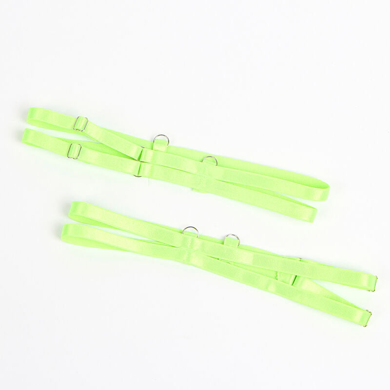 Subblime - 955311 Set Sujetador Con Encaje Y Ligueros Verde Y Azul S/M
