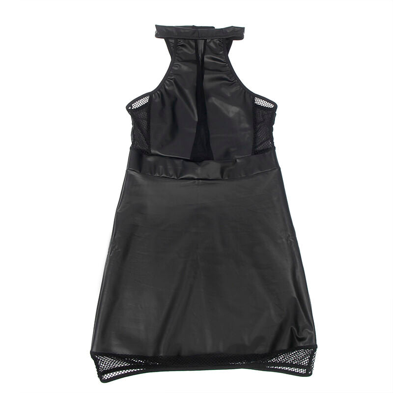 Subblime - 955489 Vestido Cuello Halter Con Transparencias Negro L/Xl