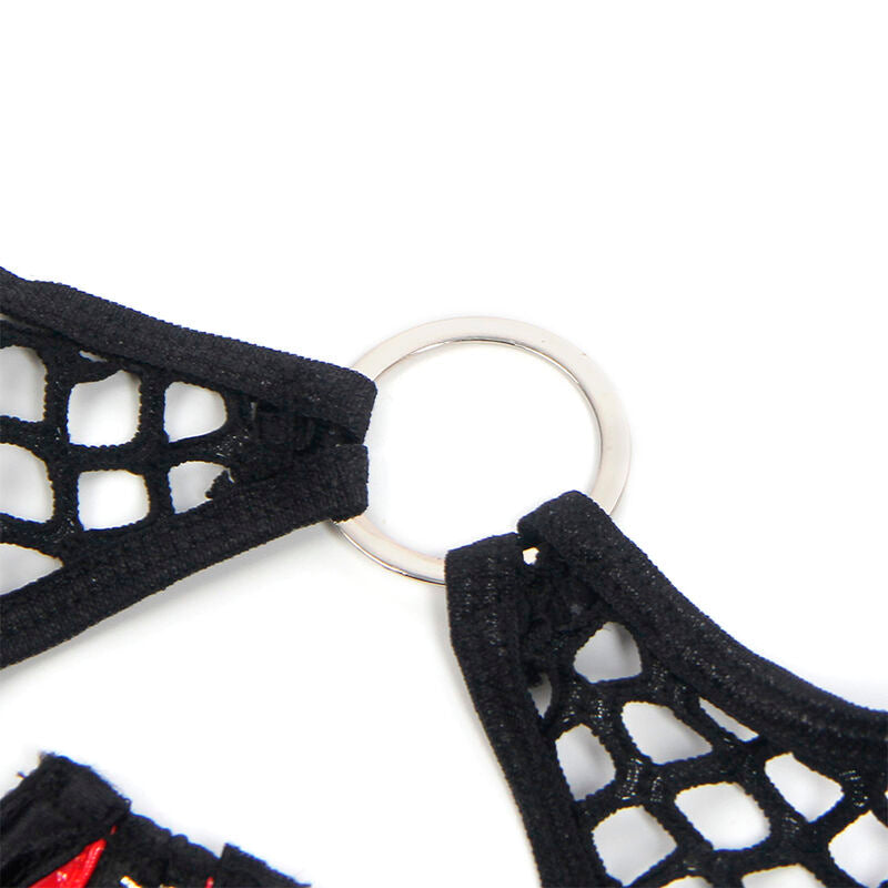 Subblime - 955540 Conjunto Sujetador Con Cremallera De Malla De Charol Rojo L/Xl