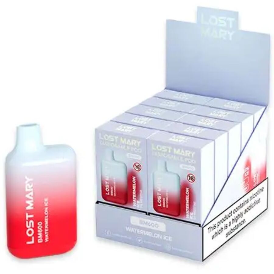 Lost Mary - Bm600 Vaper Nicotina 2% Desechable Sabor Sandía Helada