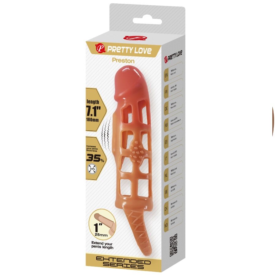 Pretty Love - Preston Funda Para Pene Con Vibración De 18 Cm