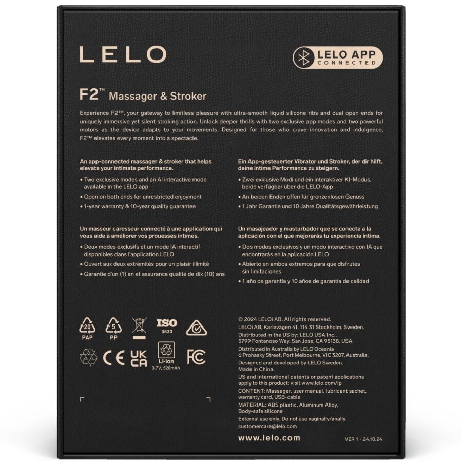 Lelo - F2s  Teal Masturbador Masculino Azul