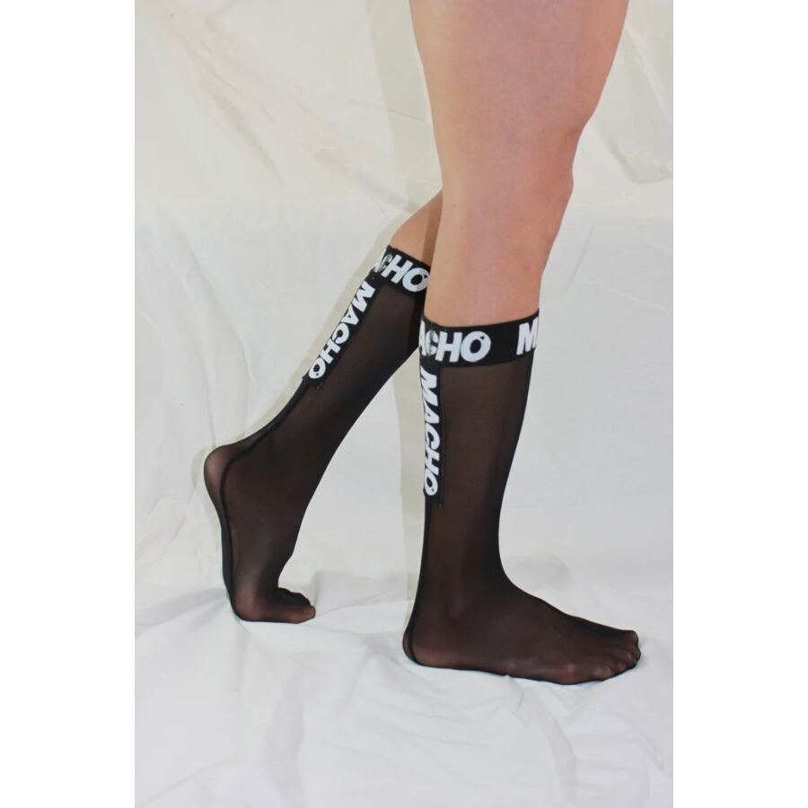 Macho - Calcetines Finos Negro Talla Única