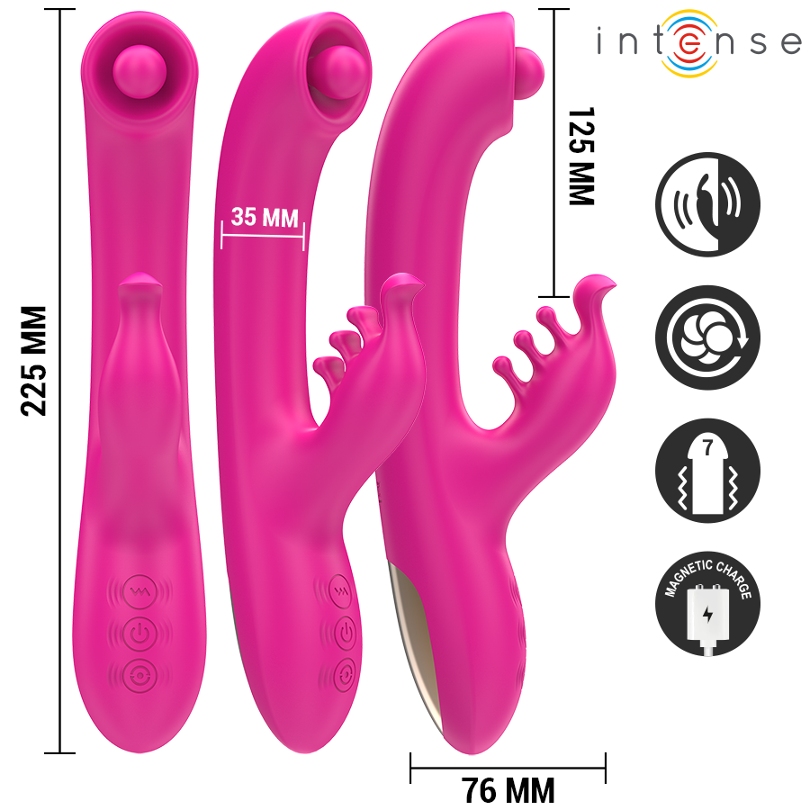 Intense - Christina Vibrador Multifunción Rabbit 22.5 Cm Rosa
