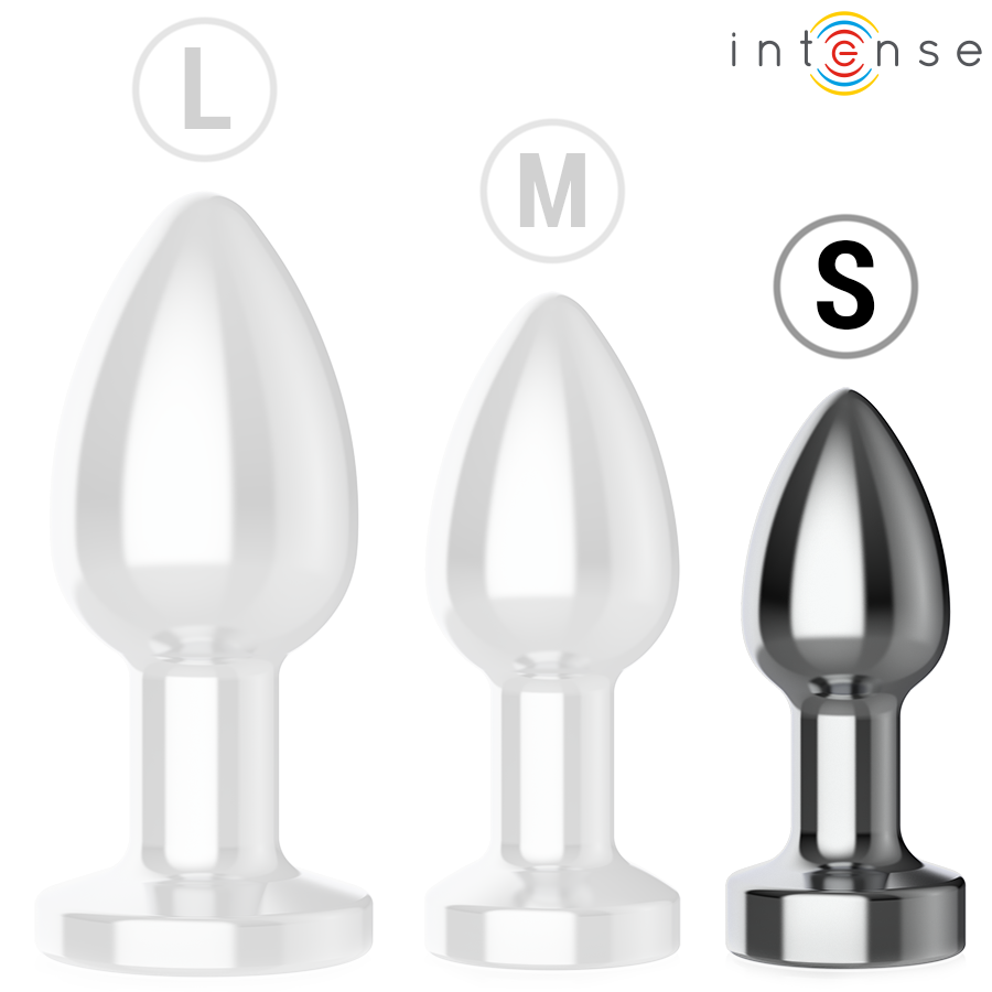 Intense - Plug Anal 10 Vibraciones Metal Con Control Remoto S