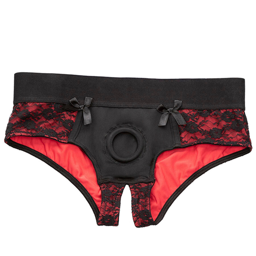 Calexotics - Scandal Set De Braguitas Sin Entrepiernas Con Dildo Talla L/Xl