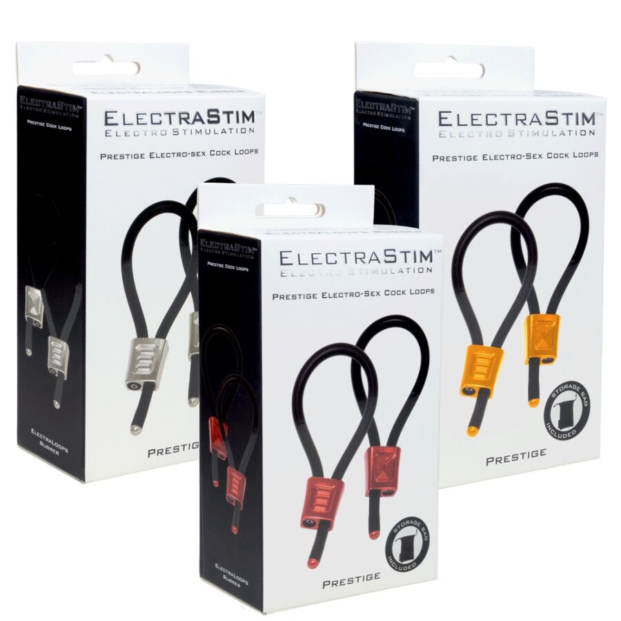 Electrastim Prestige Electraloops 2 X Cockring Rojo Ajustable