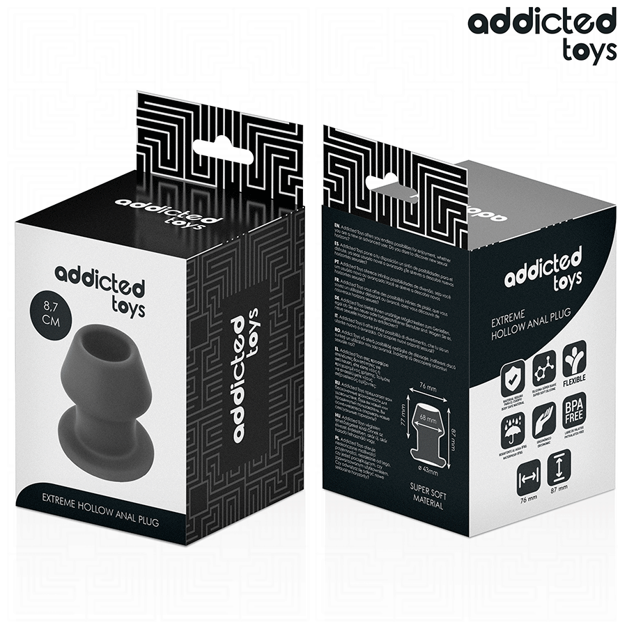 Addicted Toys - Plug Anal Hueco Extrem Silicona Talla M 8,7 Cm Addicted Toys - Plug Anal Hueco Extrem Silicona Talla M 8,7 Cm