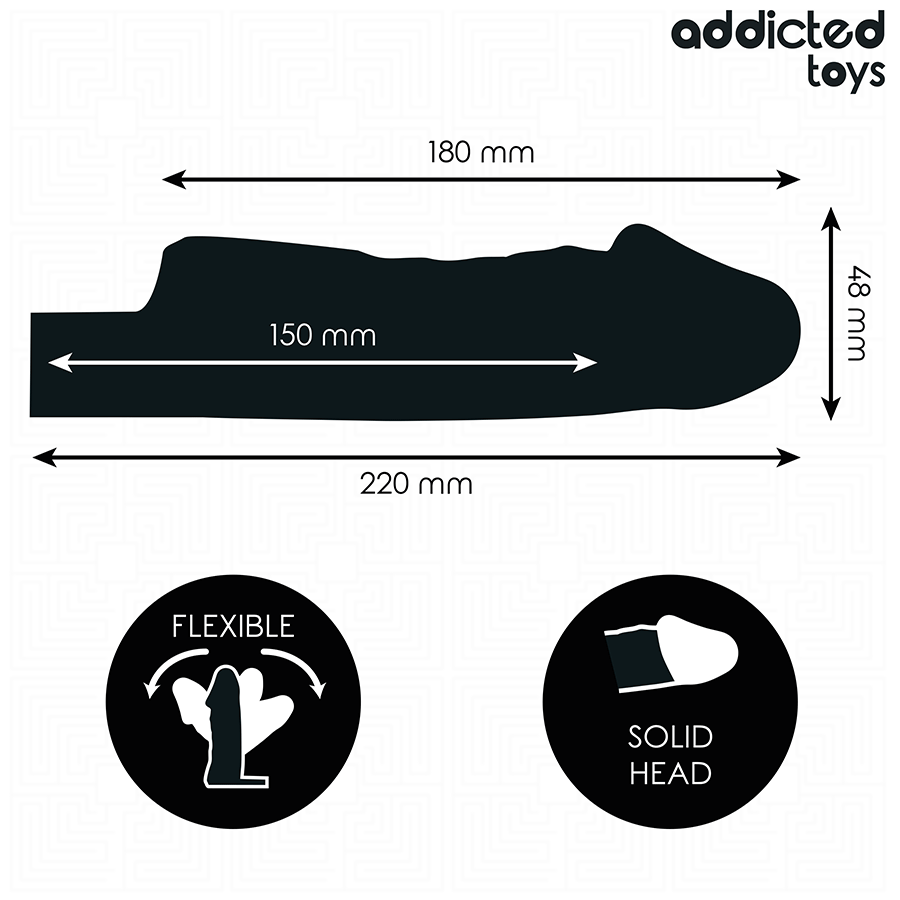 Addicted Toys - Extensor Para El Pene Transparente 27 Cm