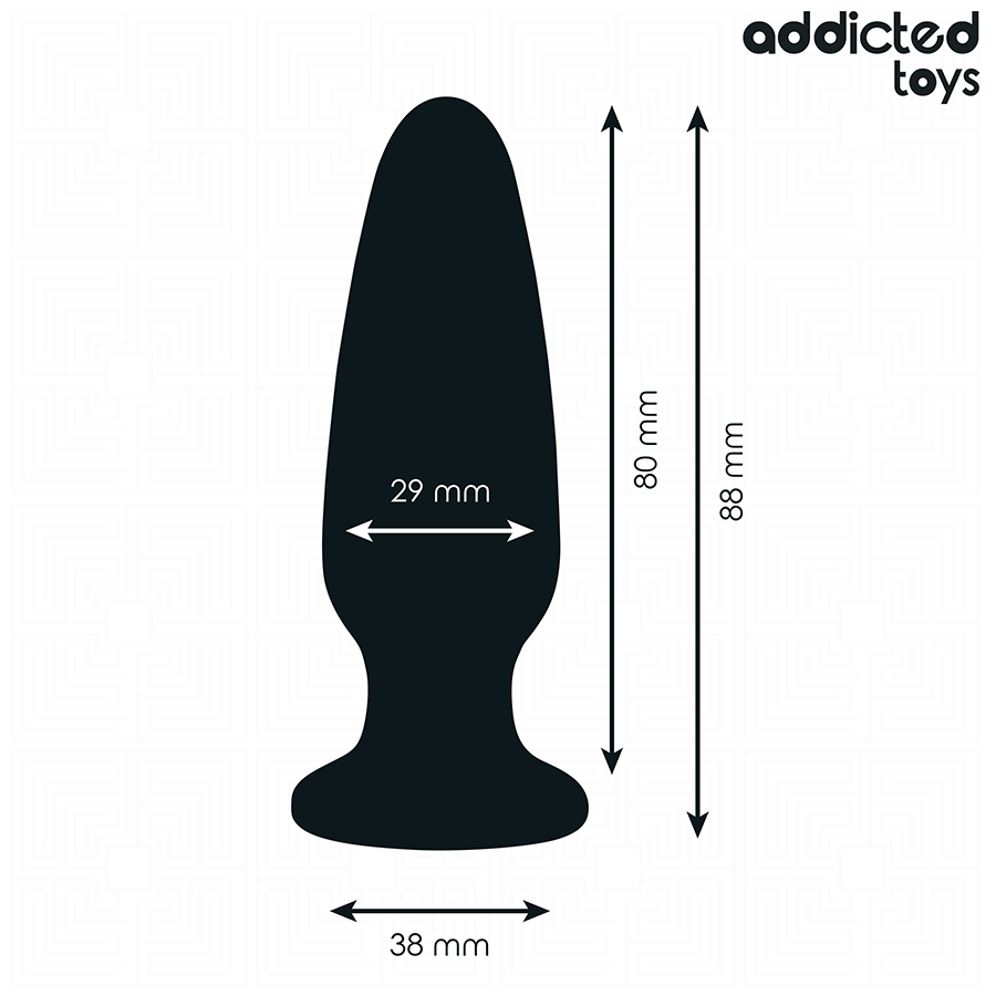 Addicted Toys - Plug Anal Con Joya Silicona Talla S 8,8 Cm