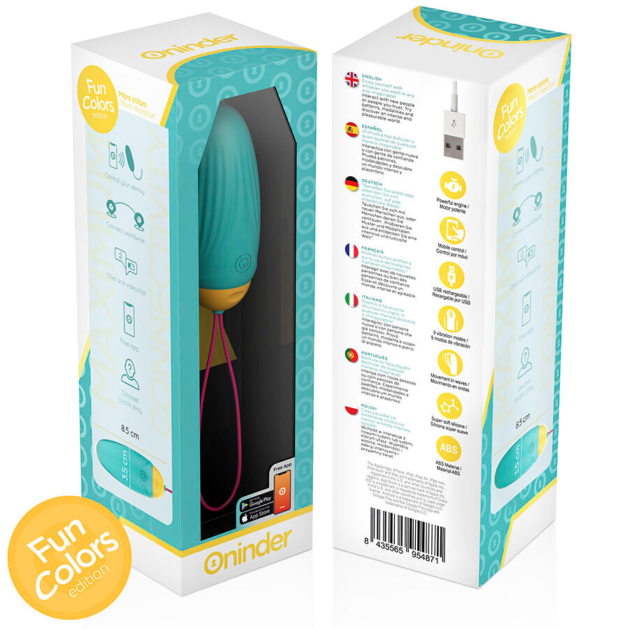 Oninder Cute - Love Pleasure Huevo Vibro-Gemas Rotadoras Silicona - App Mundial Gratuita