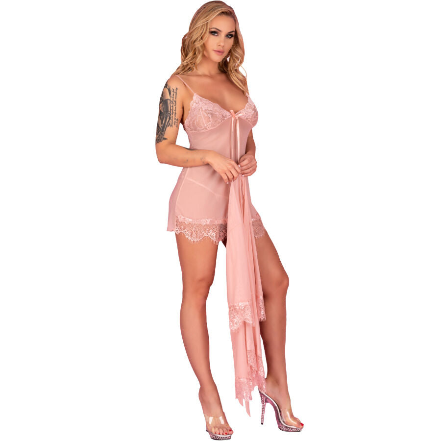 Livco Corsetti Fashion - Hyeona 1710 Babydoll + Tanga Rosa S