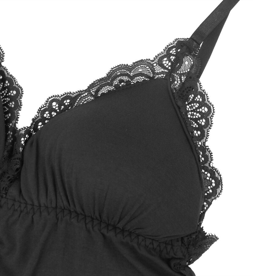 Subblime - Teddy Detalle Encaje Floral Negro S/M