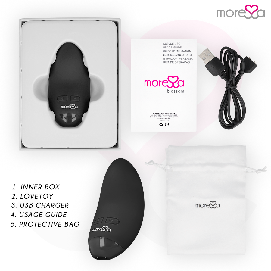 Moressa - Blossom Masajeador Personal Negro