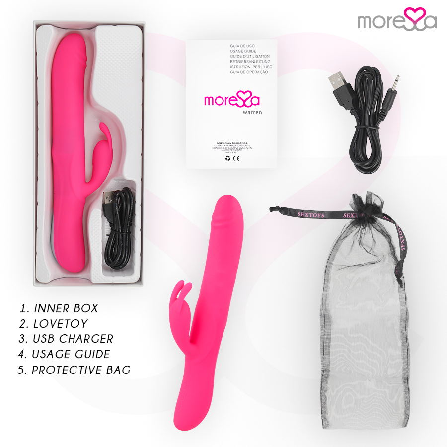 Moressa - Warren Impulsor Oscilante Y Potente Vibracion Premium Silicona Recargable