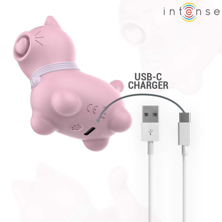 Intense - Marie Estimulador Con Lengua Efecto Pulsación Rosa