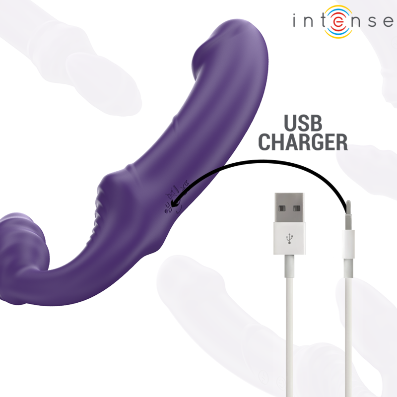 Intense - Jill Vibrador Doble 20 Cm Violeta Control Remoto