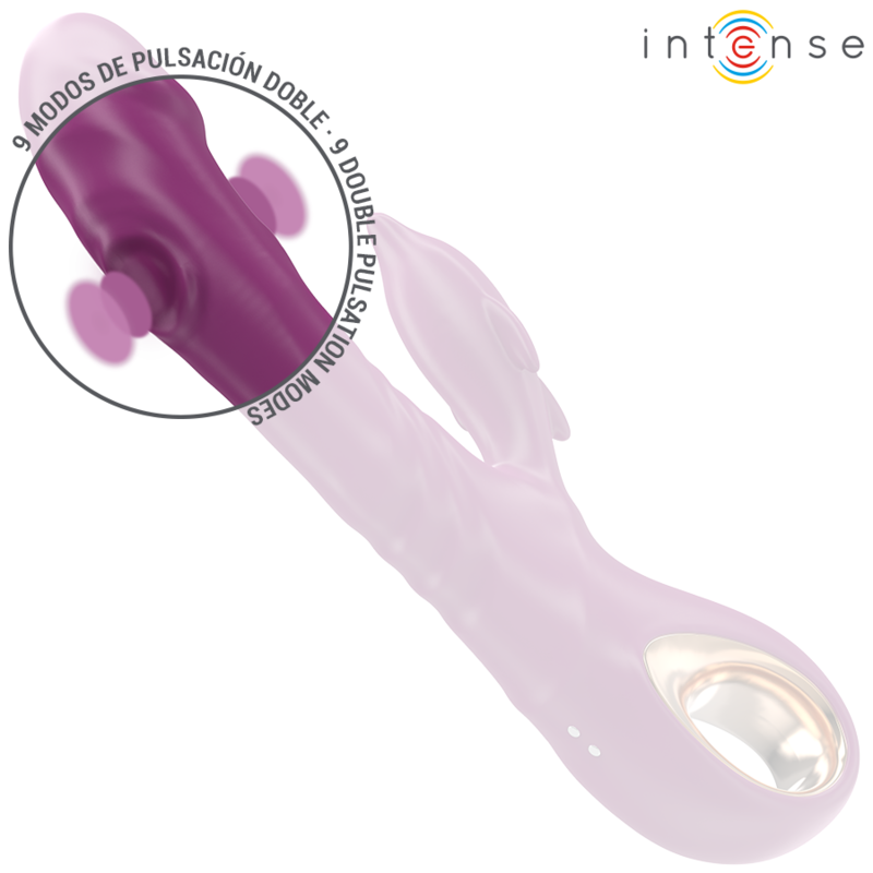 Intense - Halle Vibrador Multifunción Con Lengua Estimuladora En Forma De Delfín Morado