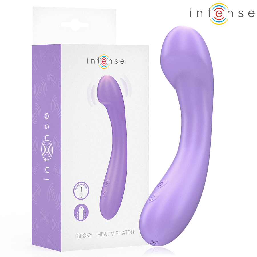 Intense - Becky Vibrador 19 Cm Calentable 7 Vibraciones Morado