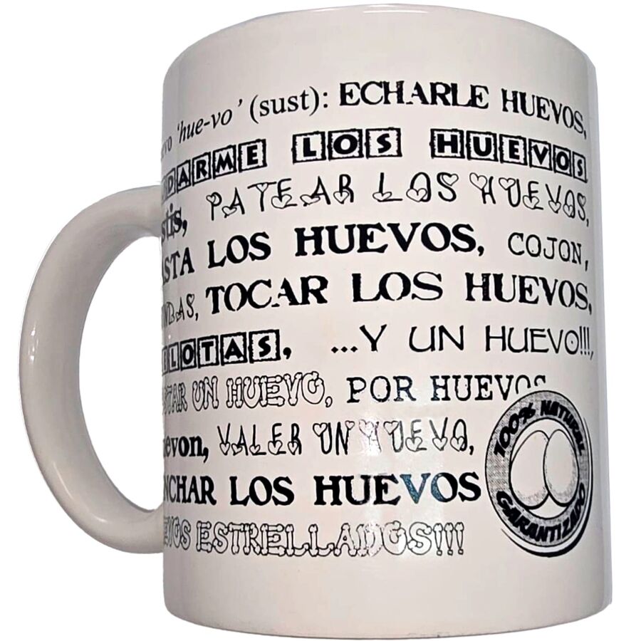 Taza Mug Sinonimos Huevos 370ml