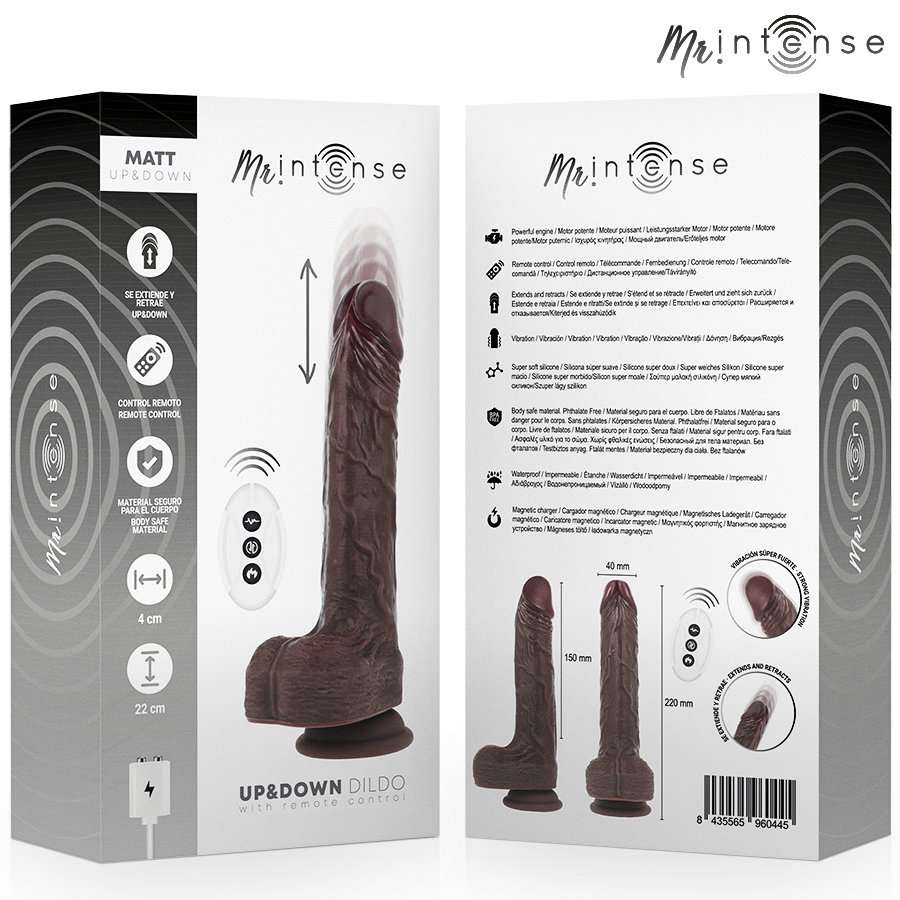 Mr Intense - Matt Realistico Multifunción Con Vibración Up And Down Control Remoto 22 Cm -O- 4 Cm
