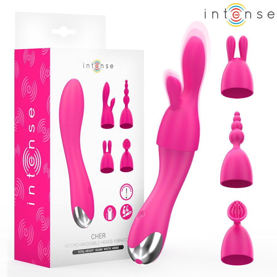 Intense - Cher Vibrador 20 Patrones Con Cabezales Intercambiables