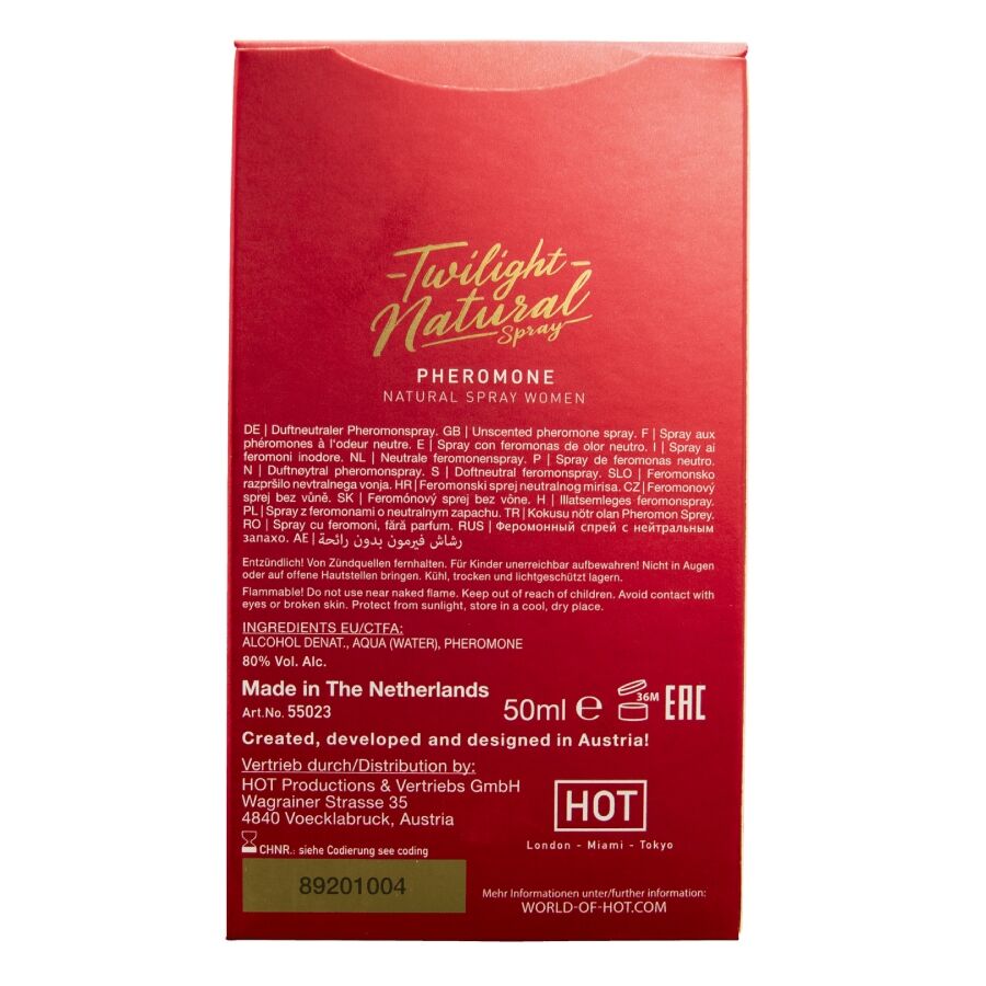 Hot Twilight Perfume Con Feromonas Para Ella En Spray 50ml