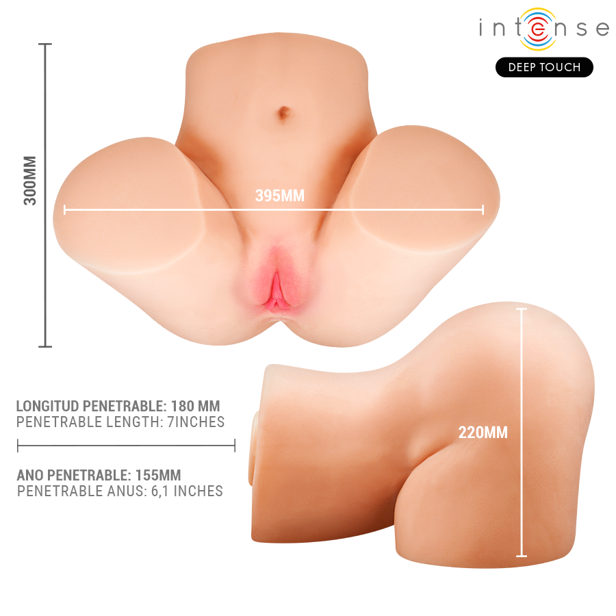 Intense Deep Touch - Julia Masturbador Ano Y Vagina Con Efecto Succión, Calor, Vibración Y Voz Con Control Remoto 9 Kg