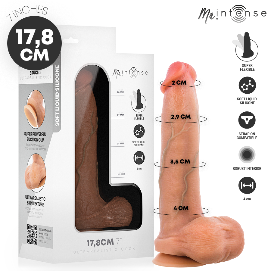 Mr Intense - Bruce S Dildo Silicona 17.8 Cm -ø- 4 Cm