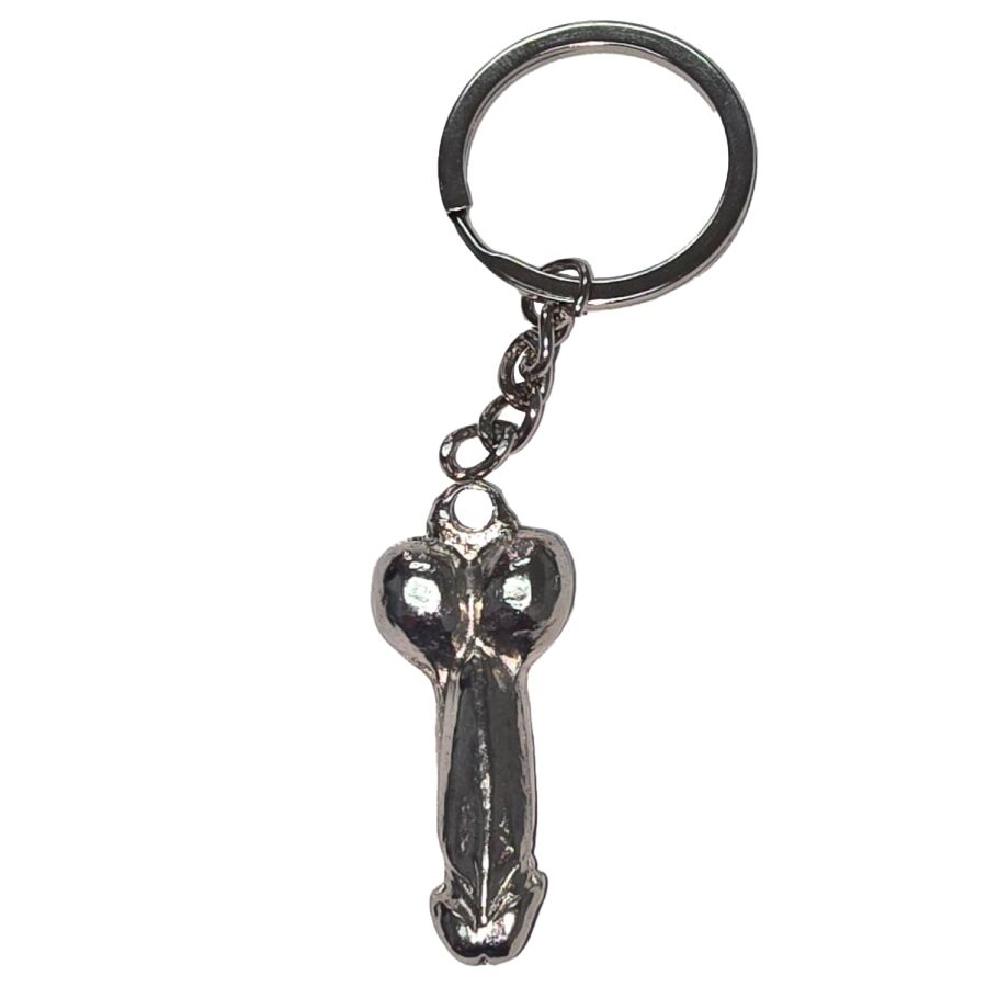 Diablo Picante - Llavero Metal Pene Plata