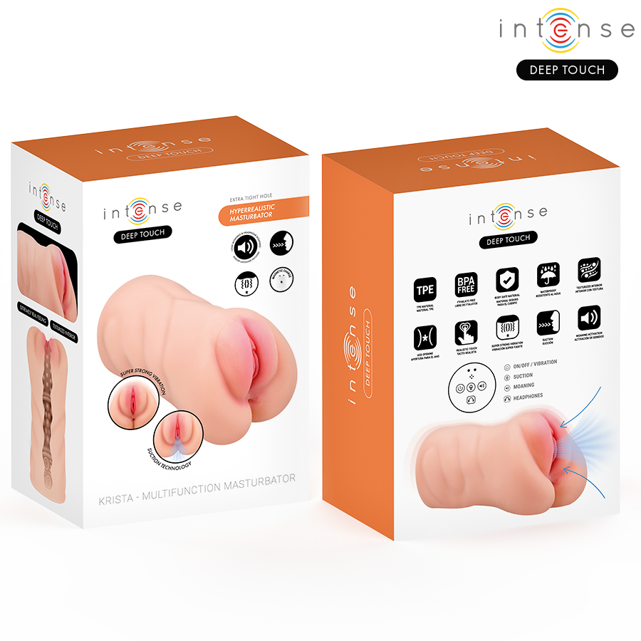 Intense Deep Touch - Krista Masturbador Ano Y Vagina Con Efecto Succion, Vibracion Y Voz Con Control Remoto 1.2kg