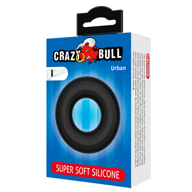 Crazy Bull - Urban Anillo Para Pene Silicona Super Soft Negro