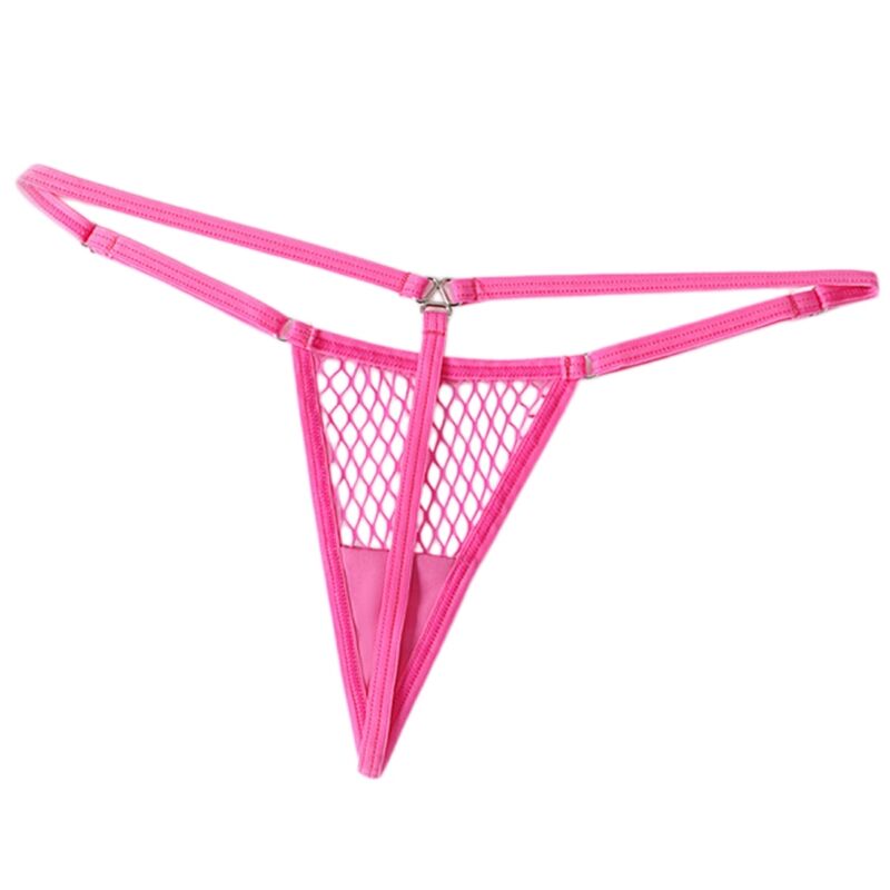 Chilirose - Cr 4856 Micro Tanga Rejilla Rosa Neón S/M