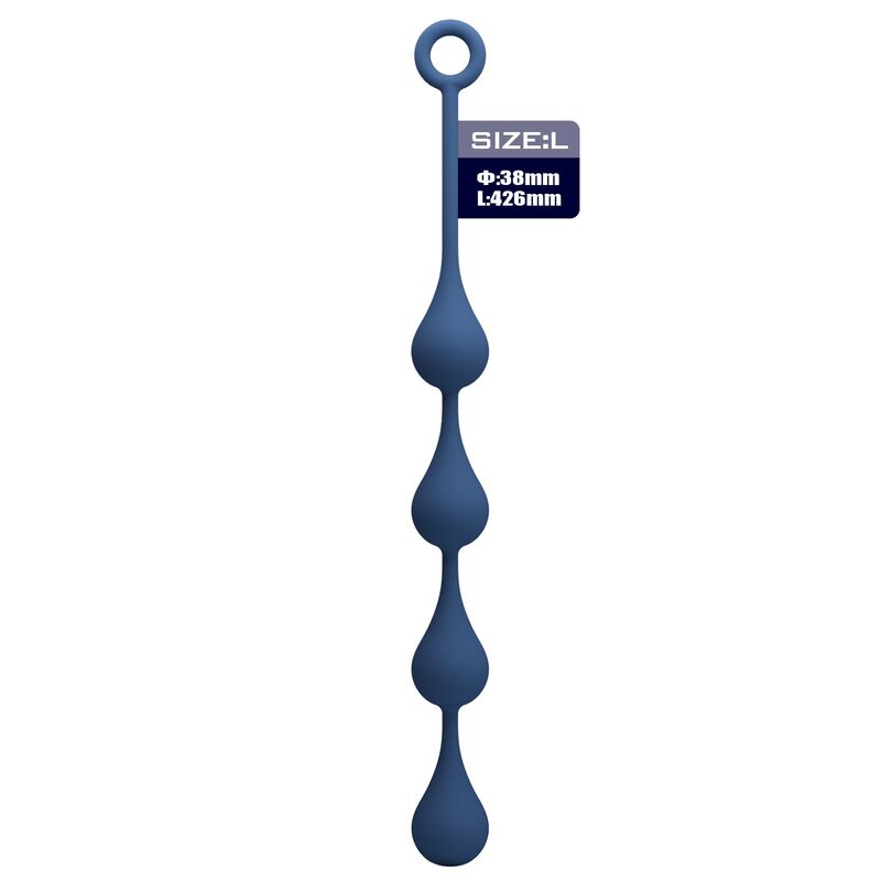 Mr Play - Bolas Anales Silicona Azul Talla L 42,6 Cm