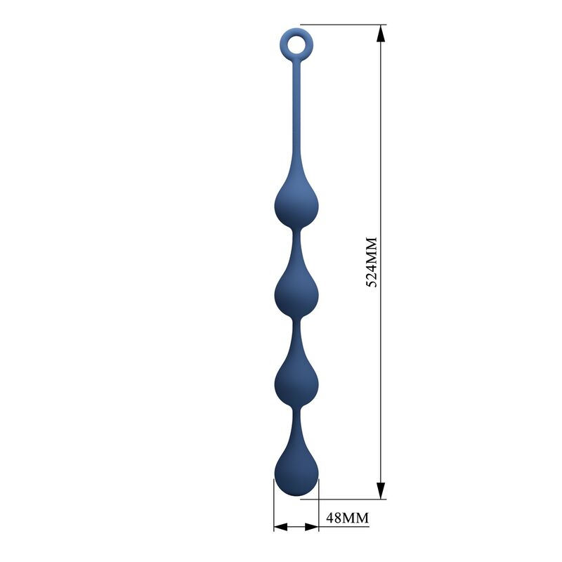 Mr Play - Bolas Anales Silicona Azul Talla Xl 52,5 Cm