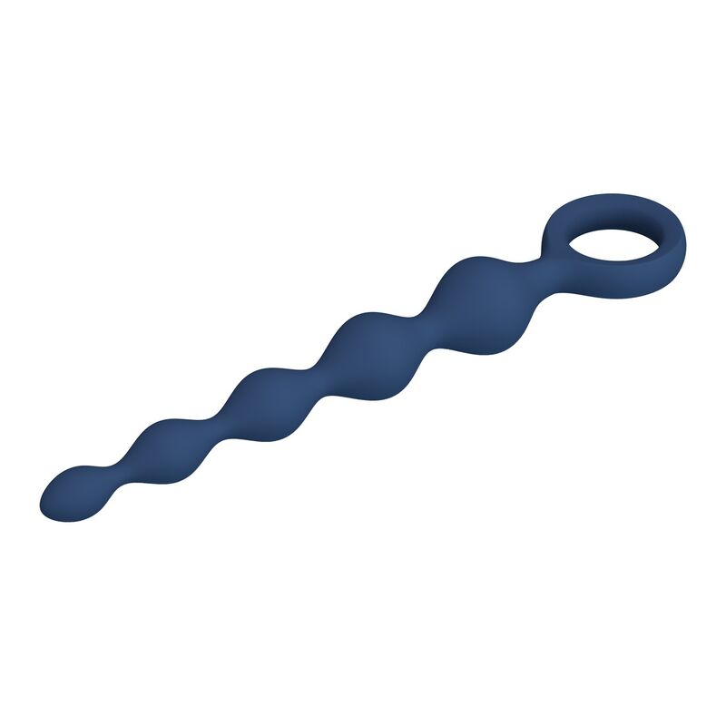 Mr Play - Bolas Anales Y Plug Anal Silicona Azul 20,4 Cm