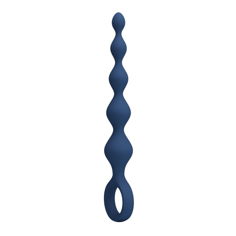 Mr Play - Bolas Anales Y Plug Anal Silicona Azul 20,4 Cm